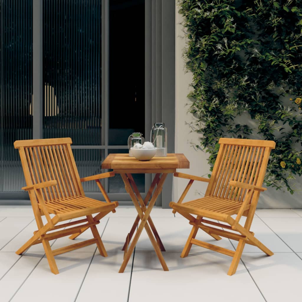 Hagespisestuesett 3 deler heltre teak