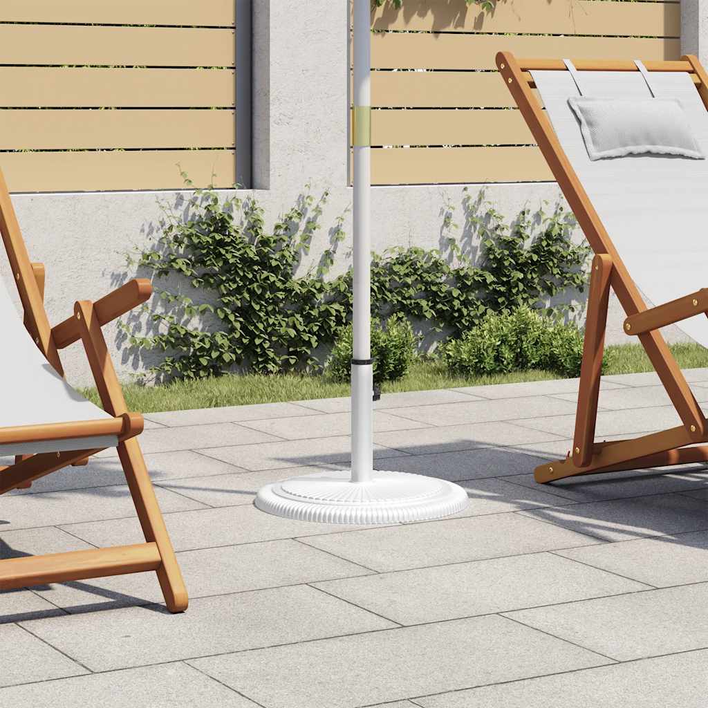 Parasollbase hvit 45x45x30 cm støpejern