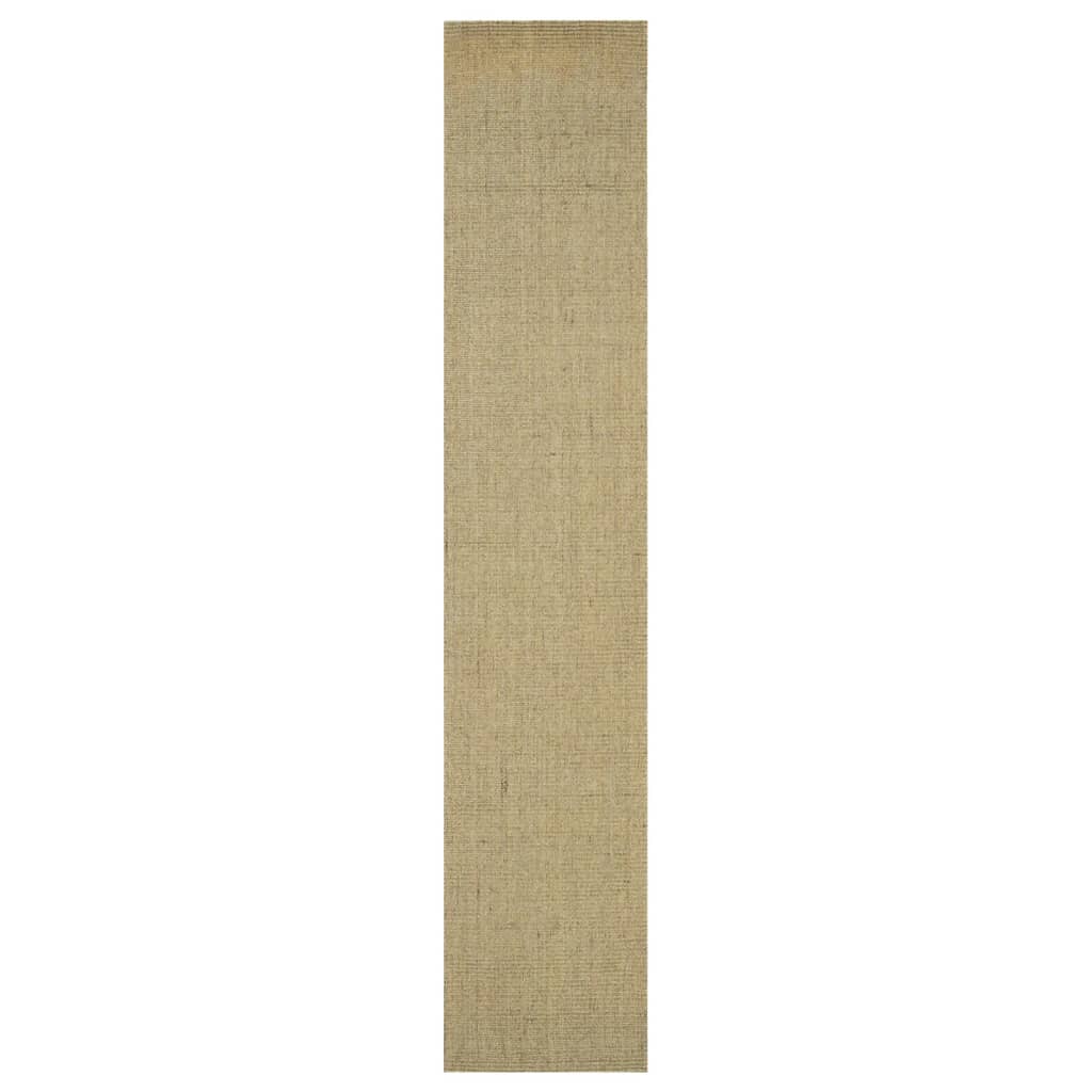 Teppe naturlig sisal 66x350 cm grønn