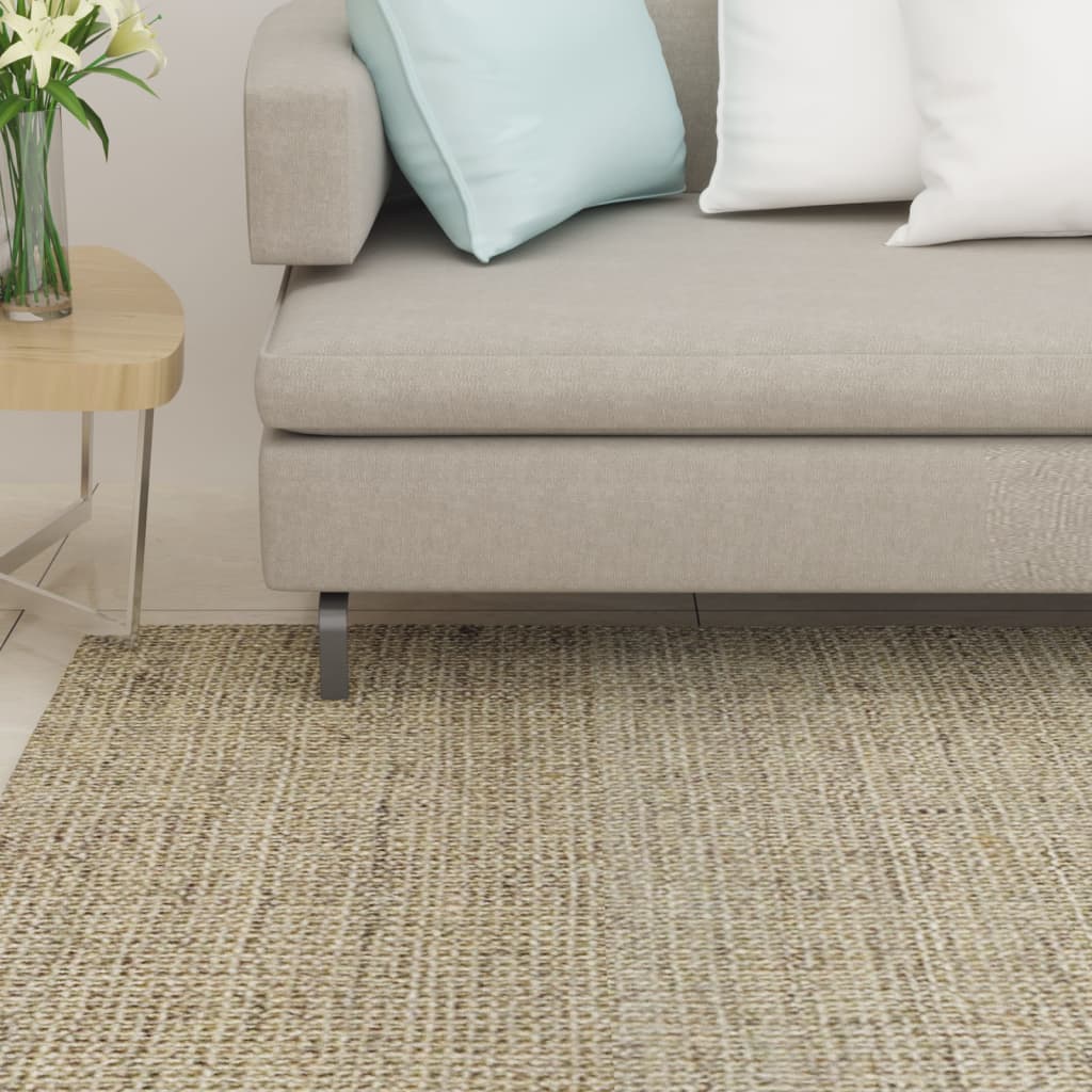 Teppe naturlig sisal 66x350 cm grønn