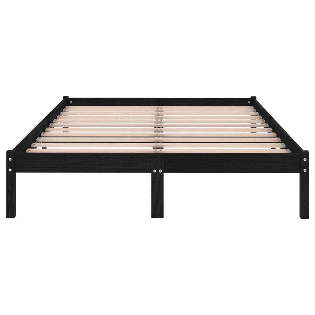 Sengeramme heltre furu 140x190 cm svart