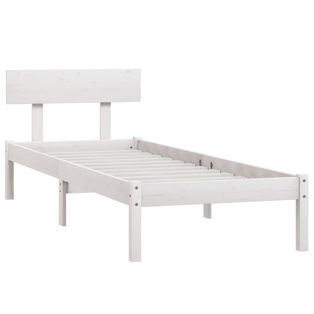 Sengeramme hvit heltre furu 75x190 cm UK Small Single