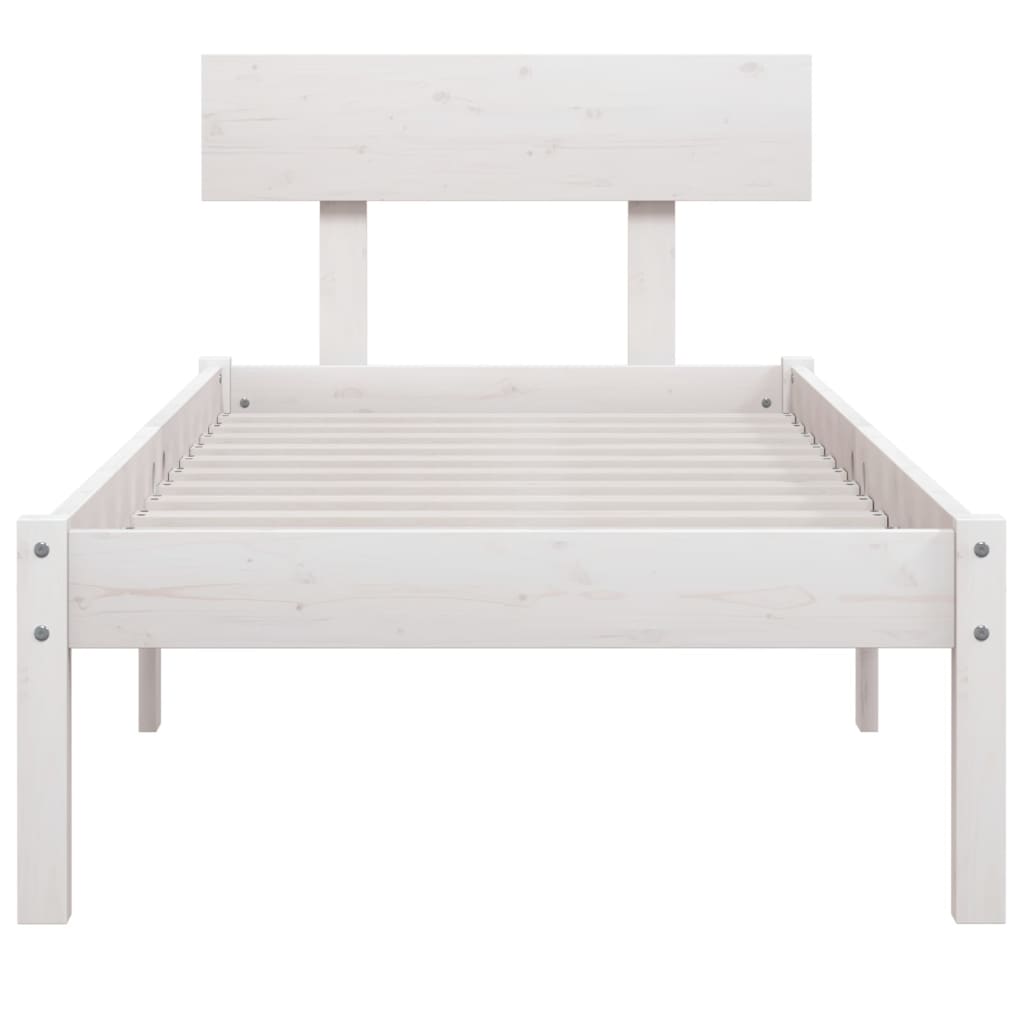 Sengeramme hvit heltre furu 75x190 cm UK Small Single