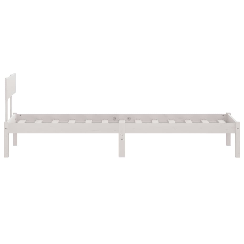 Sengeramme hvit heltre furu 75x190 cm UK Small Single