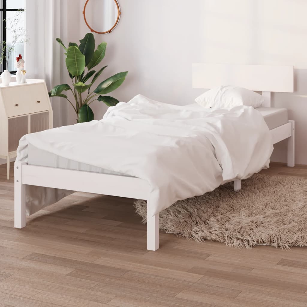 Sengeramme hvit heltre furu 75x190 cm UK Small Single