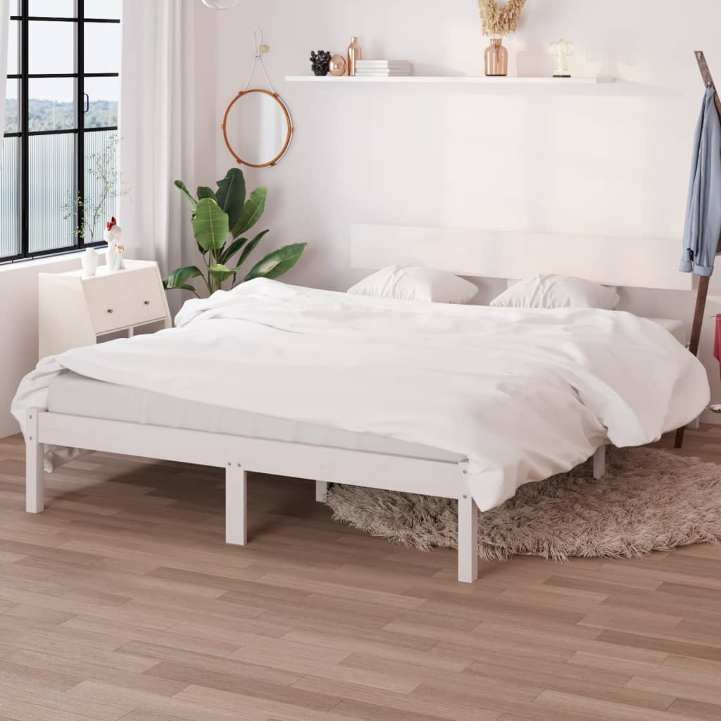 Sengeramme hvit heltre furu 120x190 cm UK Small Double