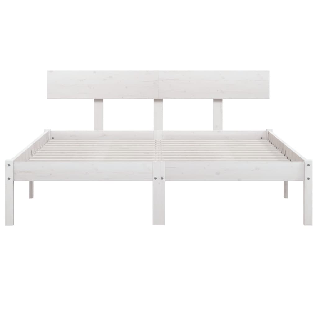 Sengeramme hvit heltre furu 135x190 cm UK Double