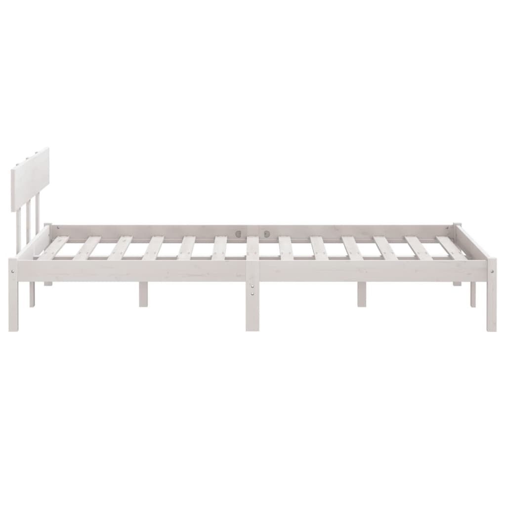 Sengeramme hvit heltre furu 135x190 cm UK Double