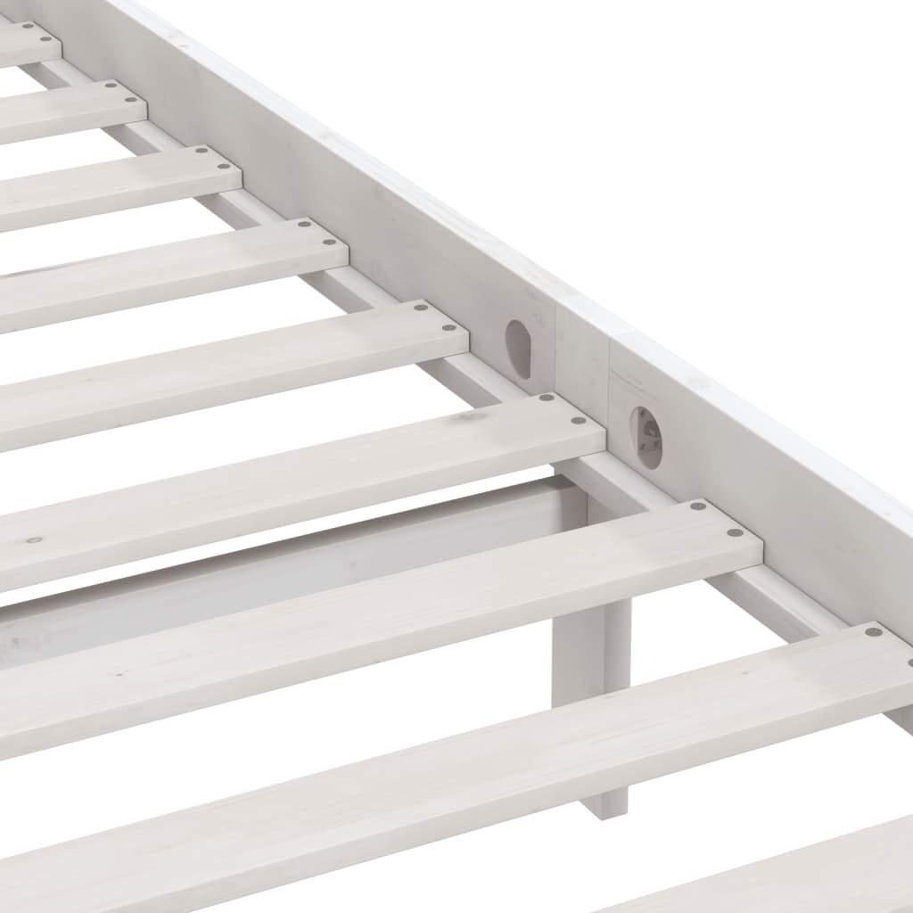 Sengeramme hvit heltre furu 135x190 cm UK Double