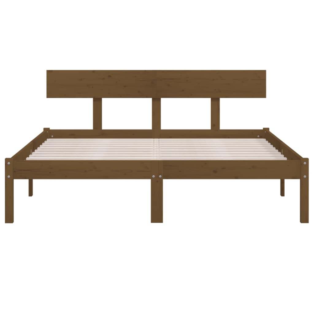 Sengeramme honningbrun heltre furu 120x200 cm