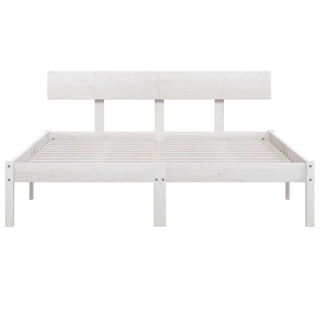 Sengeramme hvit heltre furu 150x200 cm UK King