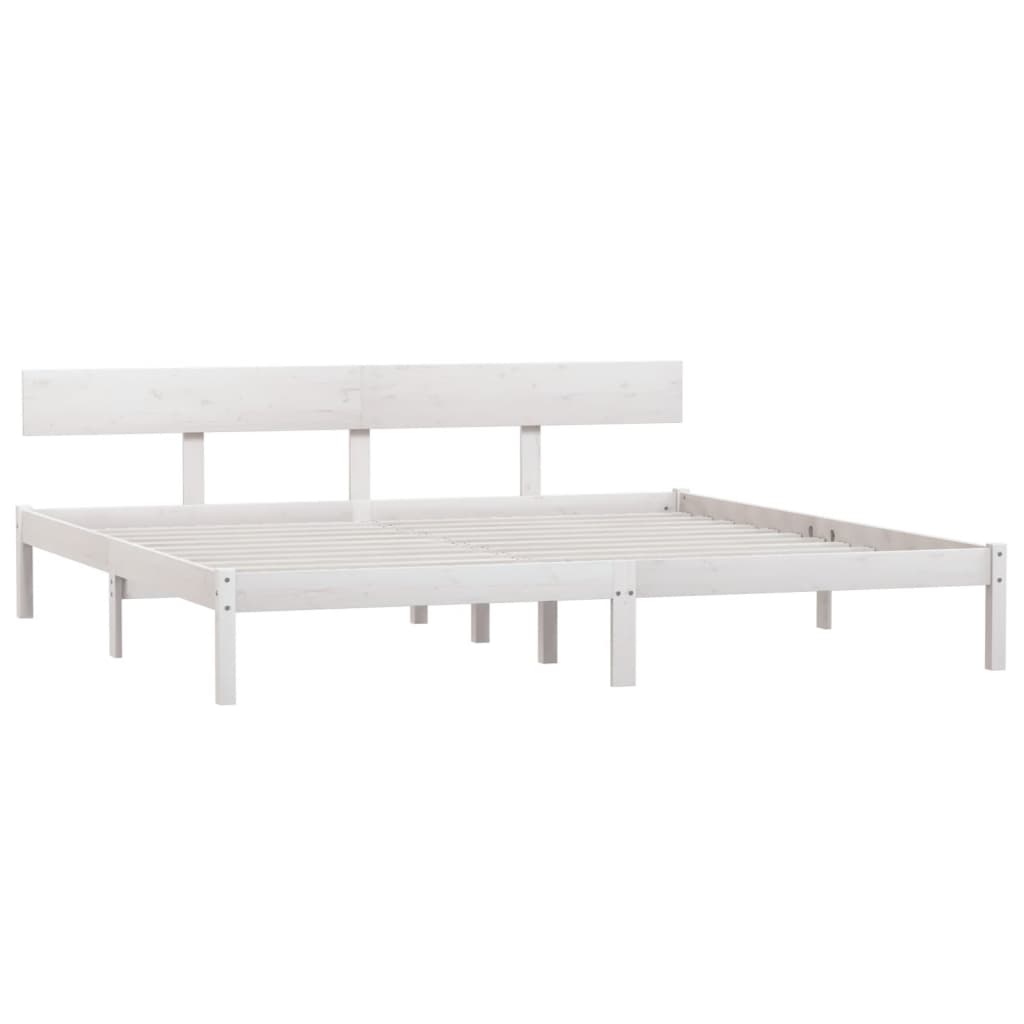 Sengeramme hvit heltre furu 180x200 cm UK Super King
