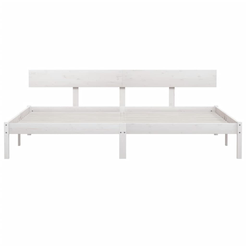 Sengeramme hvit heltre furu 180x200 cm UK Super King
