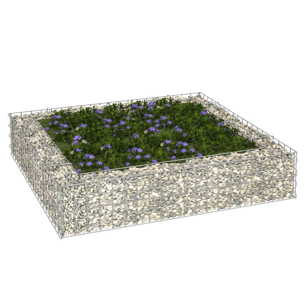 Gabion høybed galvanisert stål 100x100x20 cm