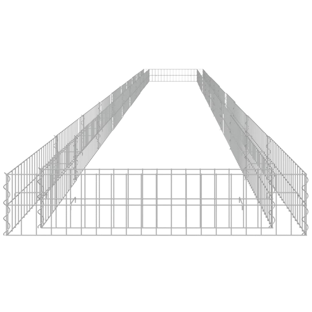 Gabion høybed galvanisert stål 1000x100x20 cm