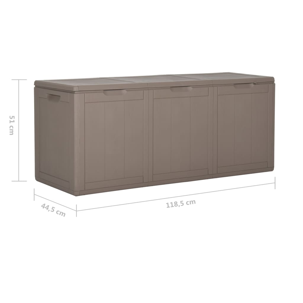 Putekasse for hage 270 L brun PP rotting