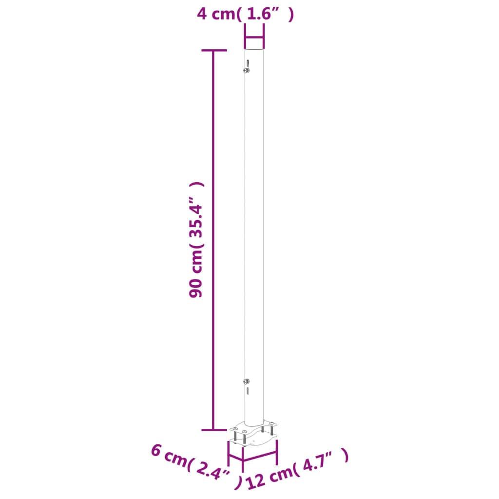 Uttrekkbar sidemarkise 140x300 cm svart