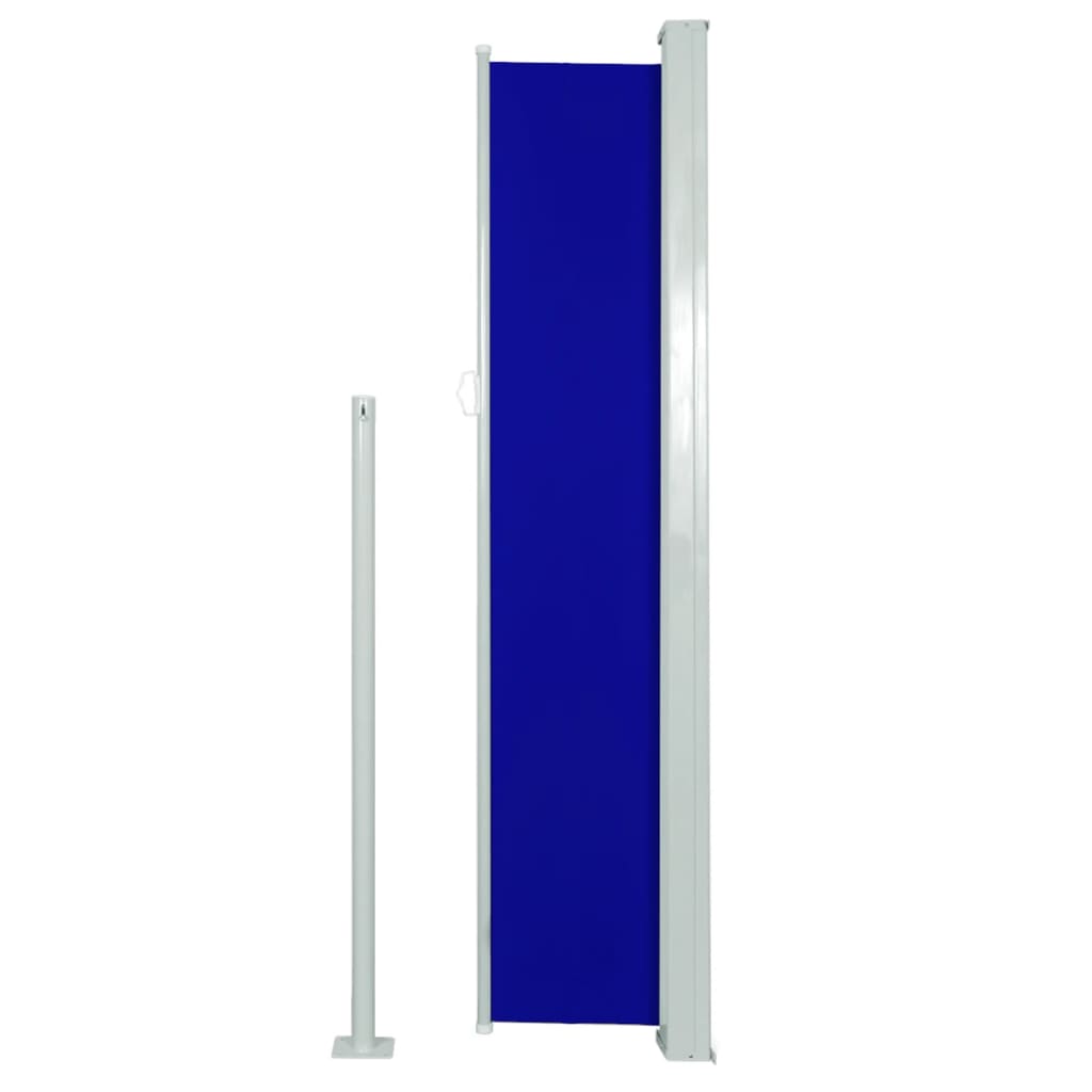 Uttrekkbar sidemarkise 160x300 cm blå