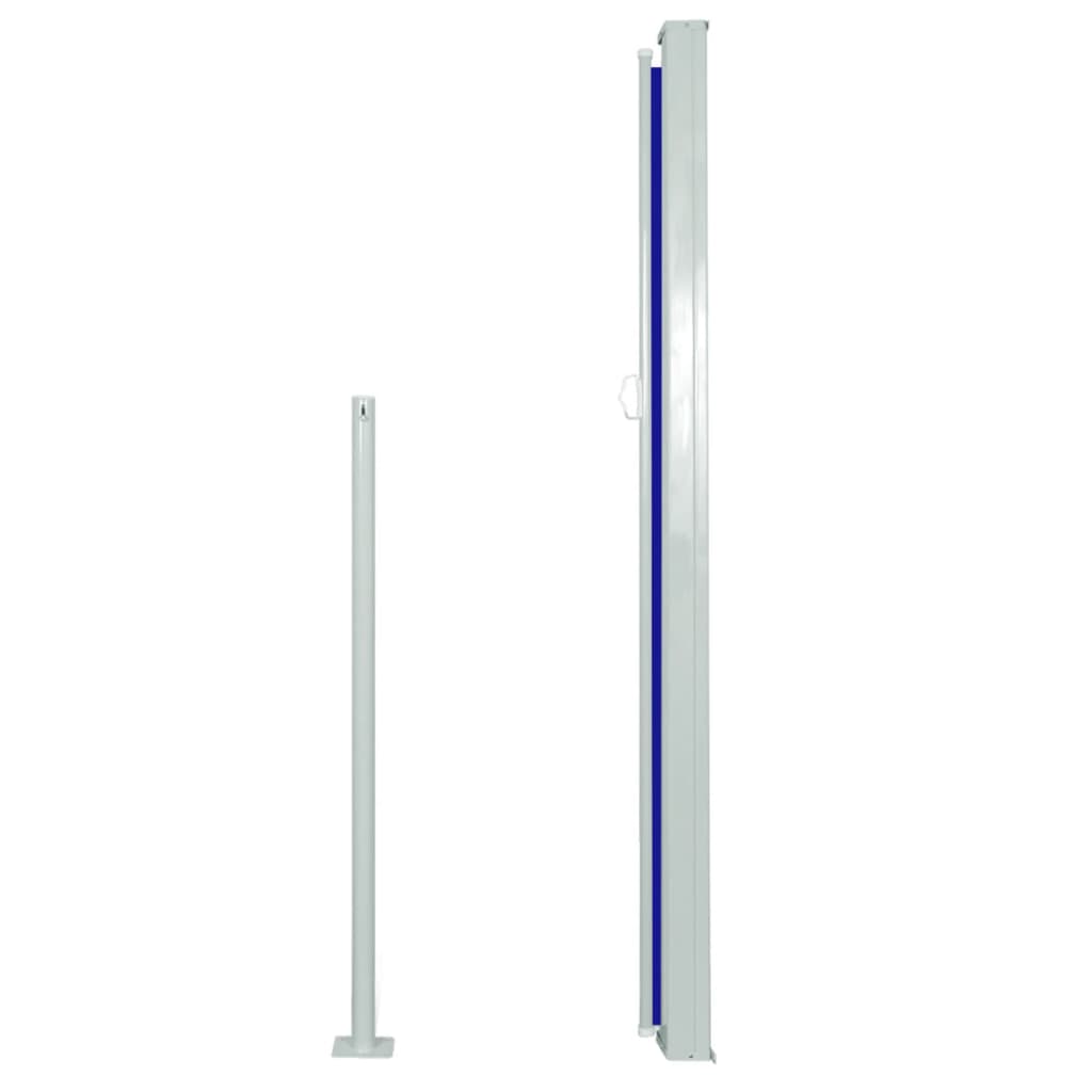 Uttrekkbar sidemarkise 160x500 cm blå