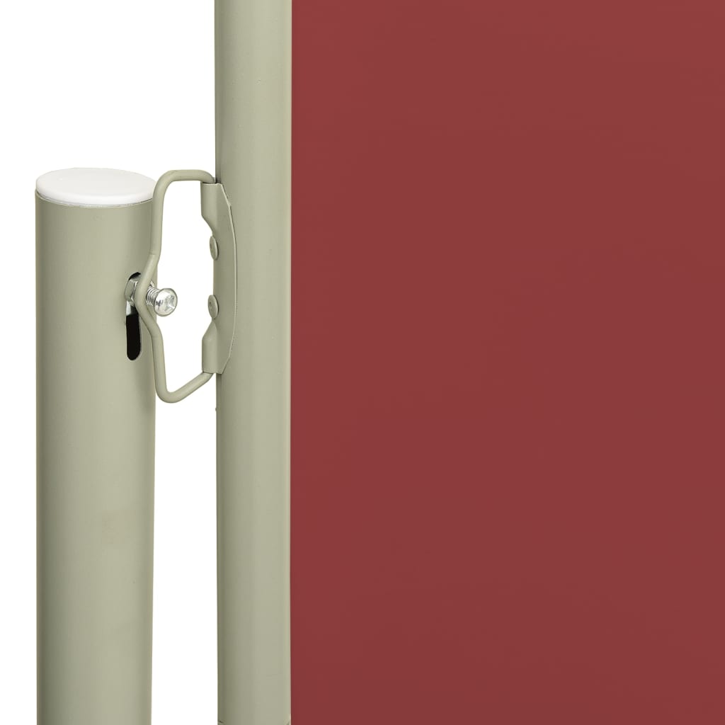 Uttrekkbar sidemarkise 140x600 cm rød