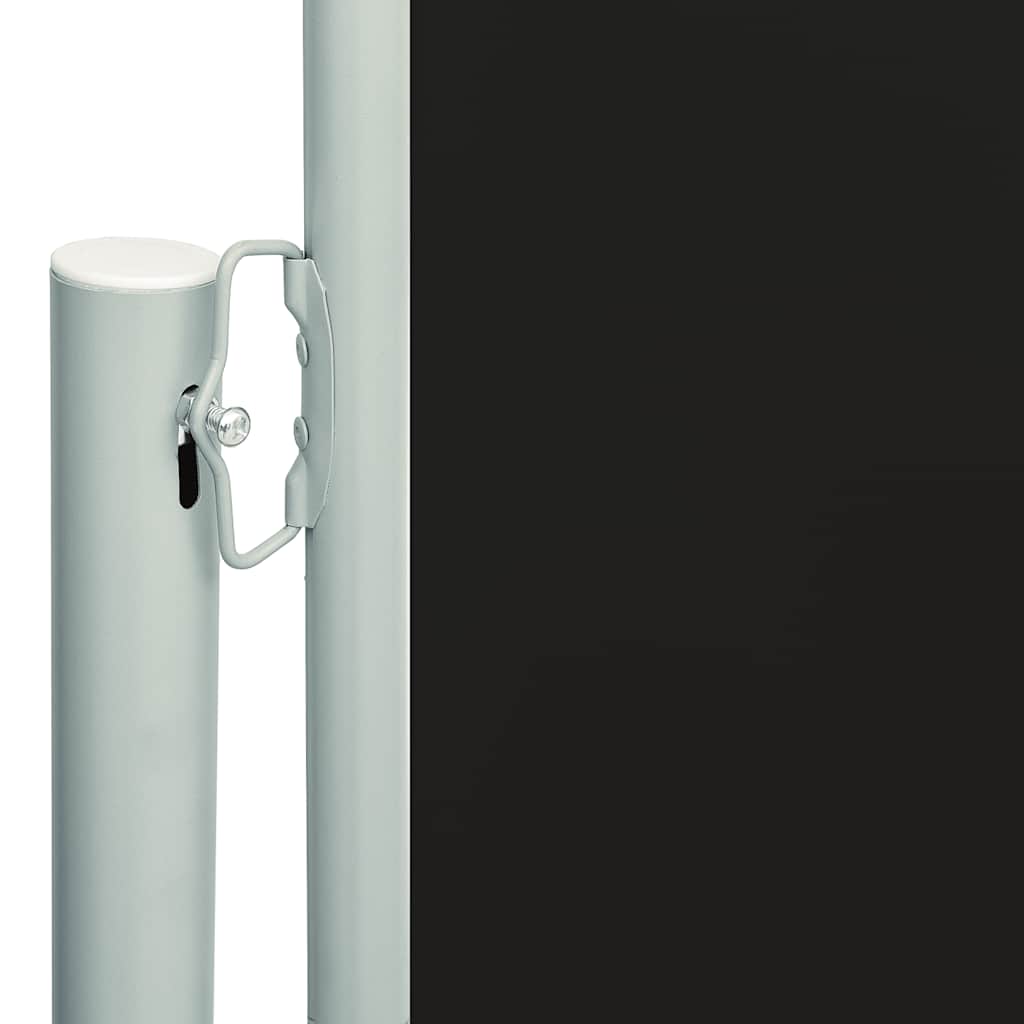 Uttrekkbar sidemarkise 180x600 cm svart