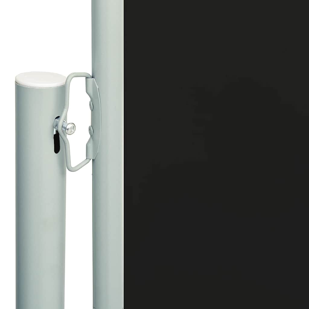 Uttrekkbar sidemarkise 200x600 cm svart