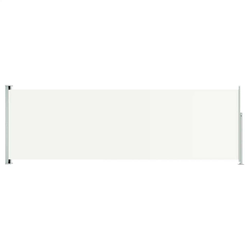 Uttrekkbar sidemarkise 200x600 cm kremhvit
