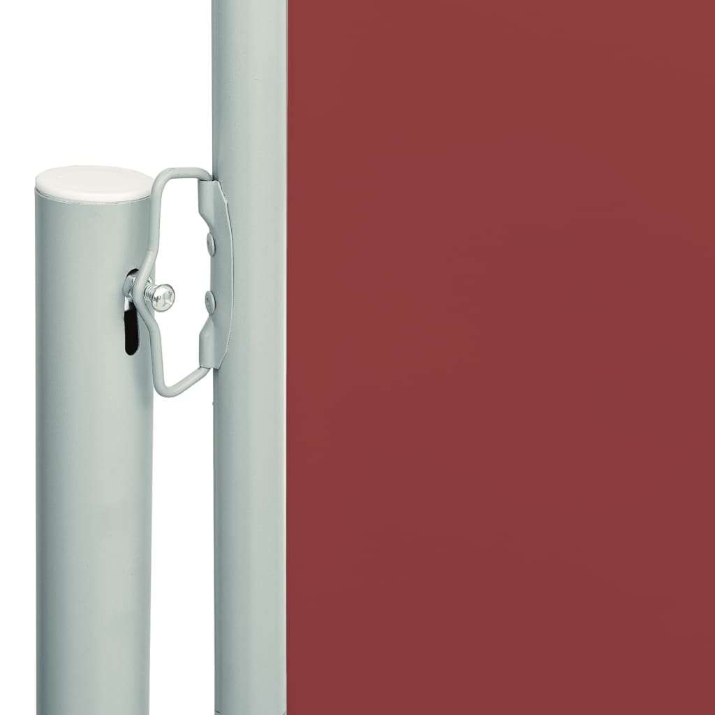 Uttrekkbar sidemarkise 200x600 cm rød