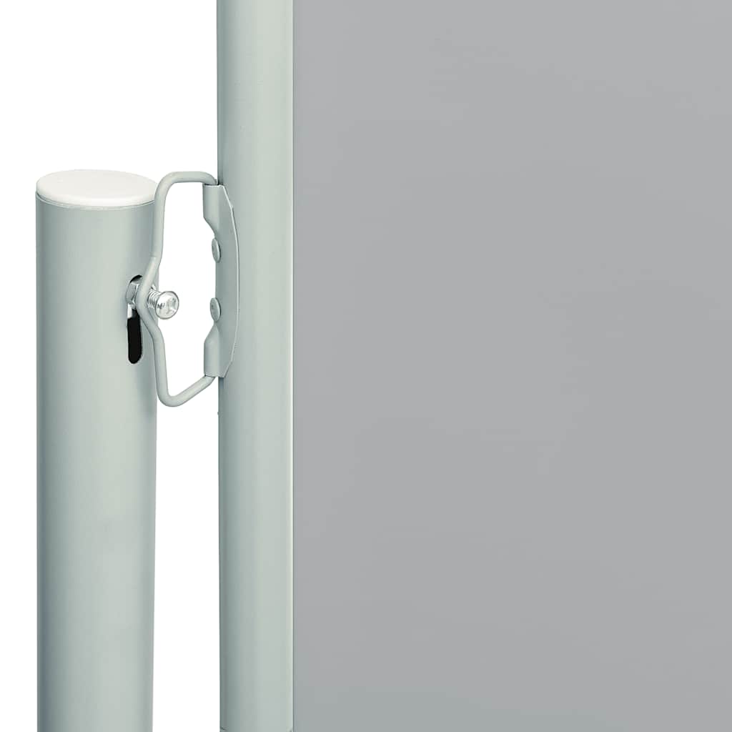 Uttrekkbar sidemarkise 200x600 cm grå