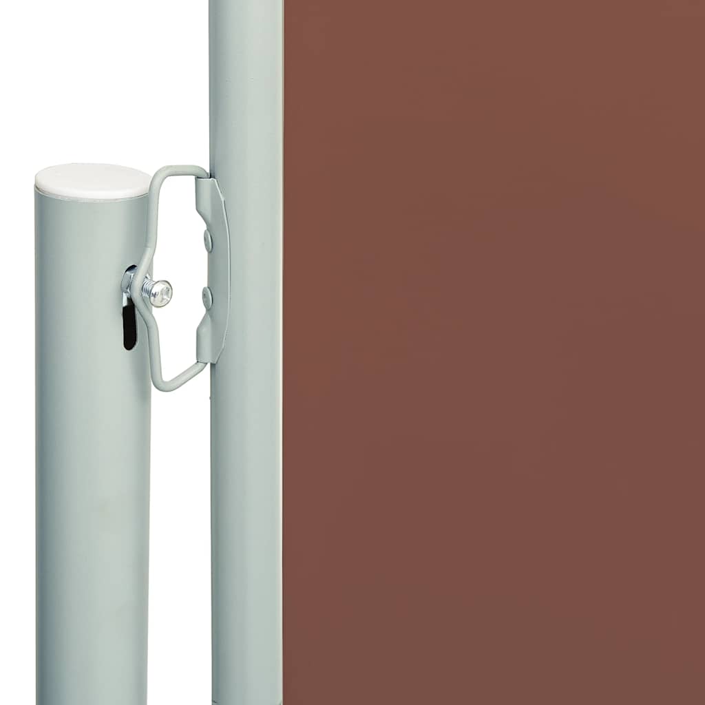 Uttrekkbar sidemarkise 200x600 cm brun
