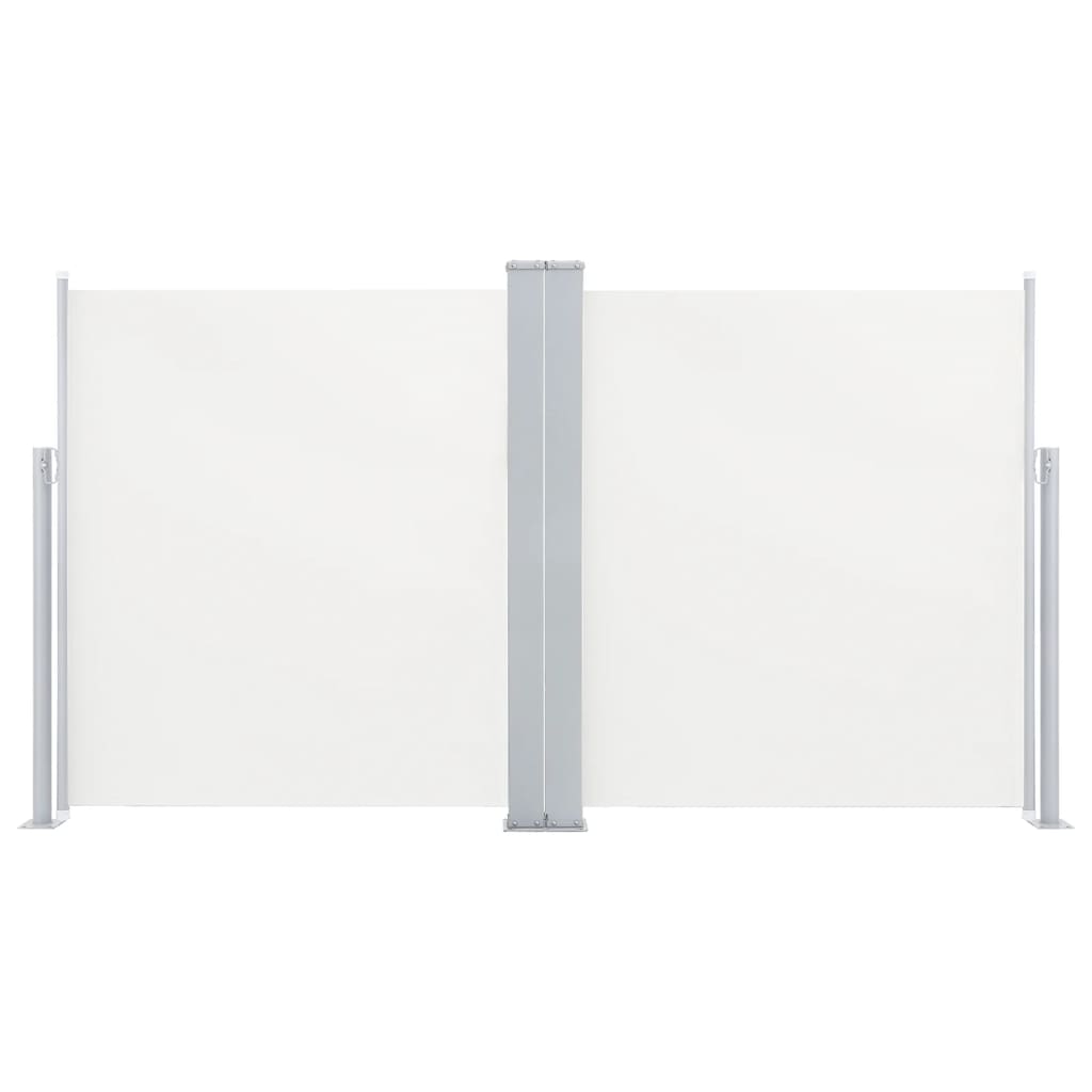 Uttrekkbar sidemarkise 140x600 cm kremhvit