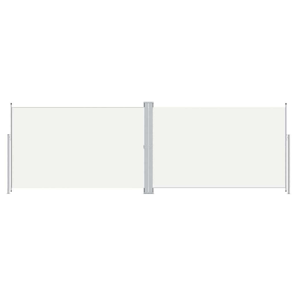 Uttrekkbar sidemarkise 200x600 cm kremhvit