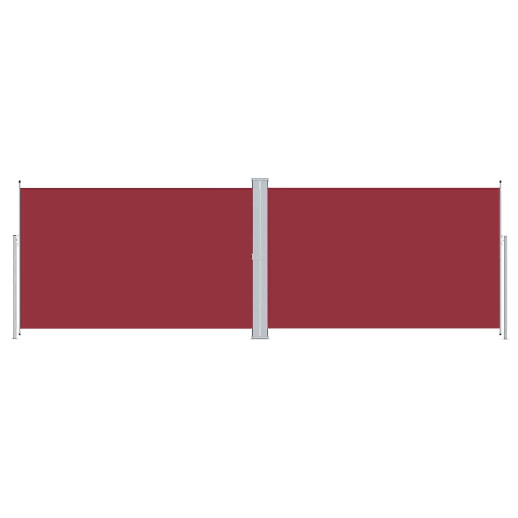 Uttrekkbar sidemarkise 200x600 cm rød