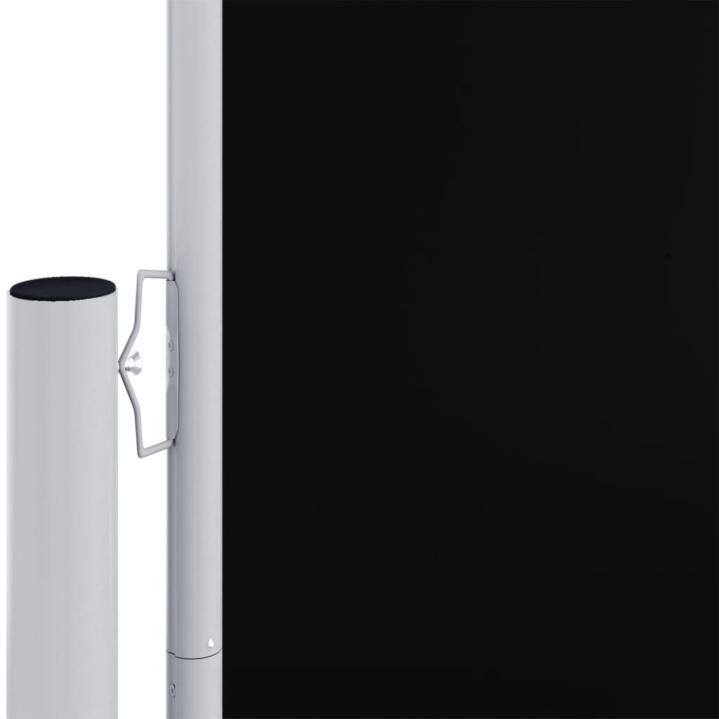 Uttrekkbar sidemarkise 220x600 cm svart