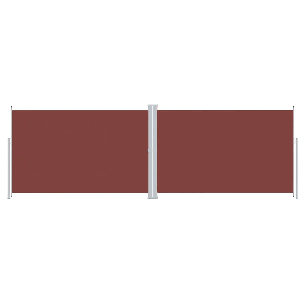 Uttrekkbar sidemarkise 220x600 cm brun