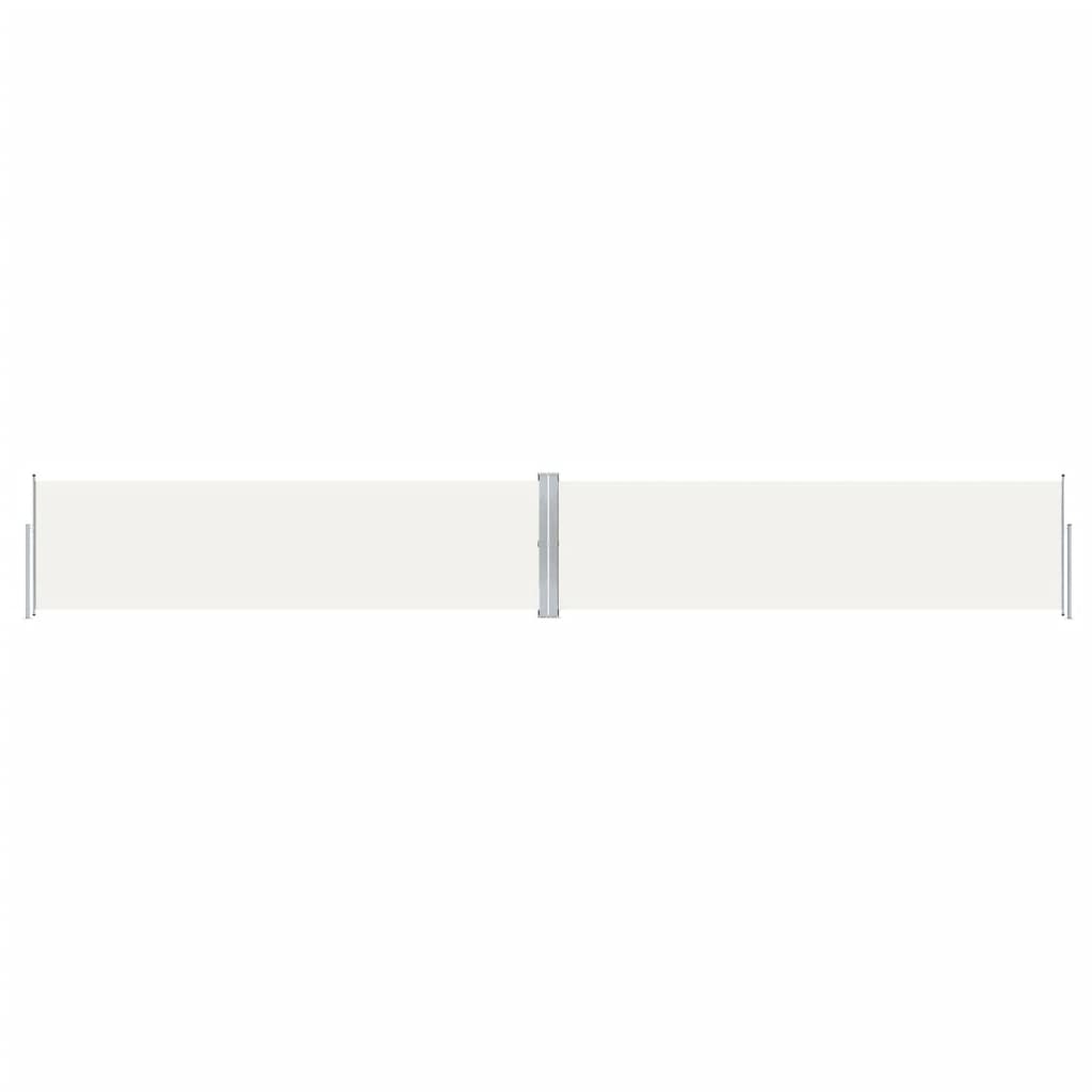 Uttrekkbar sidemarkise 140x1000 cm kremhvit