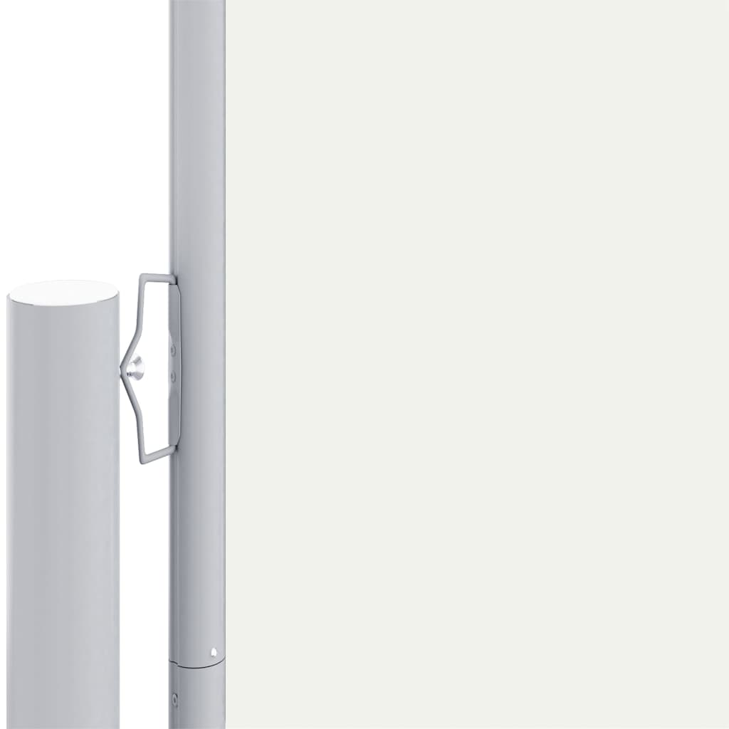 Uttrekkbar sidemarkise 140x1000 cm kremhvit