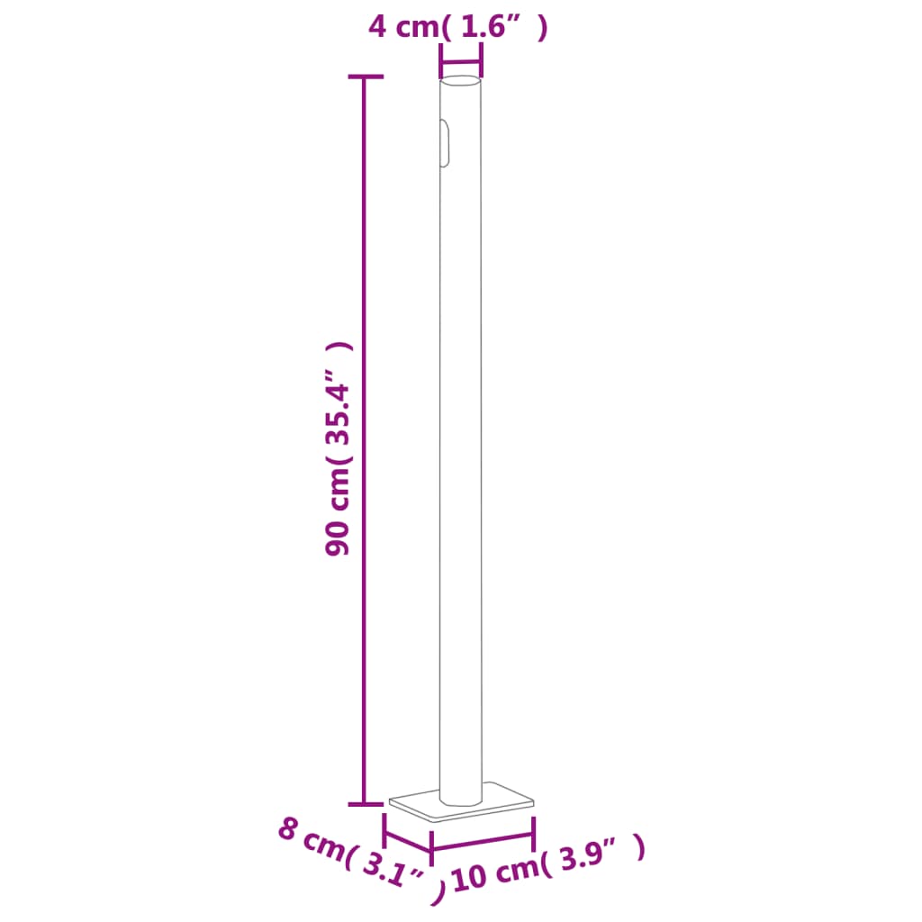 Uttrekkbar sidemarkise 140x1000 cm kremhvit