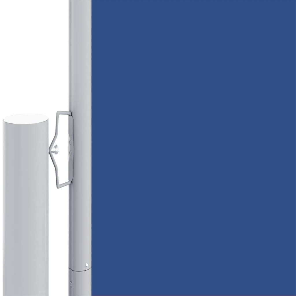 Uttrekkbar sidemarkise 140x1000 cm blå