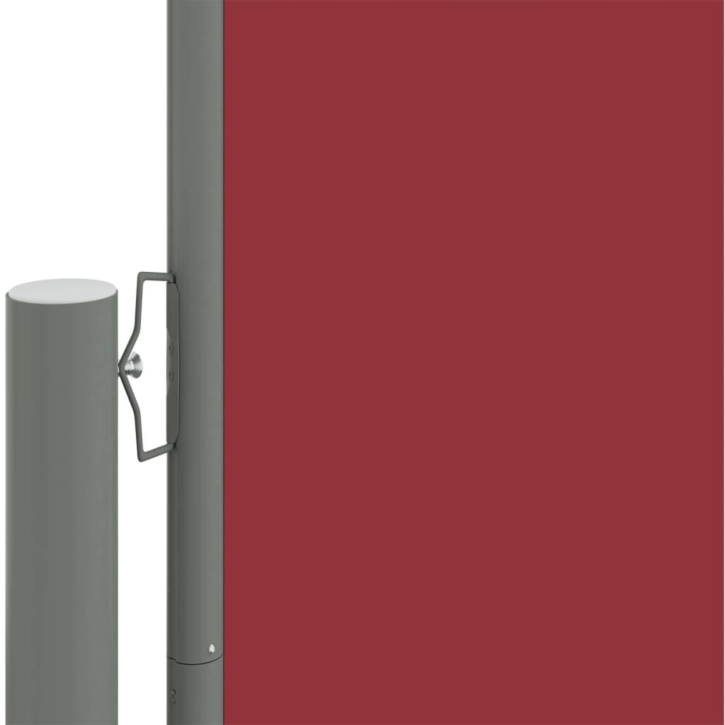 Uttrekkbar sidemarkise 140x1000 cm rød