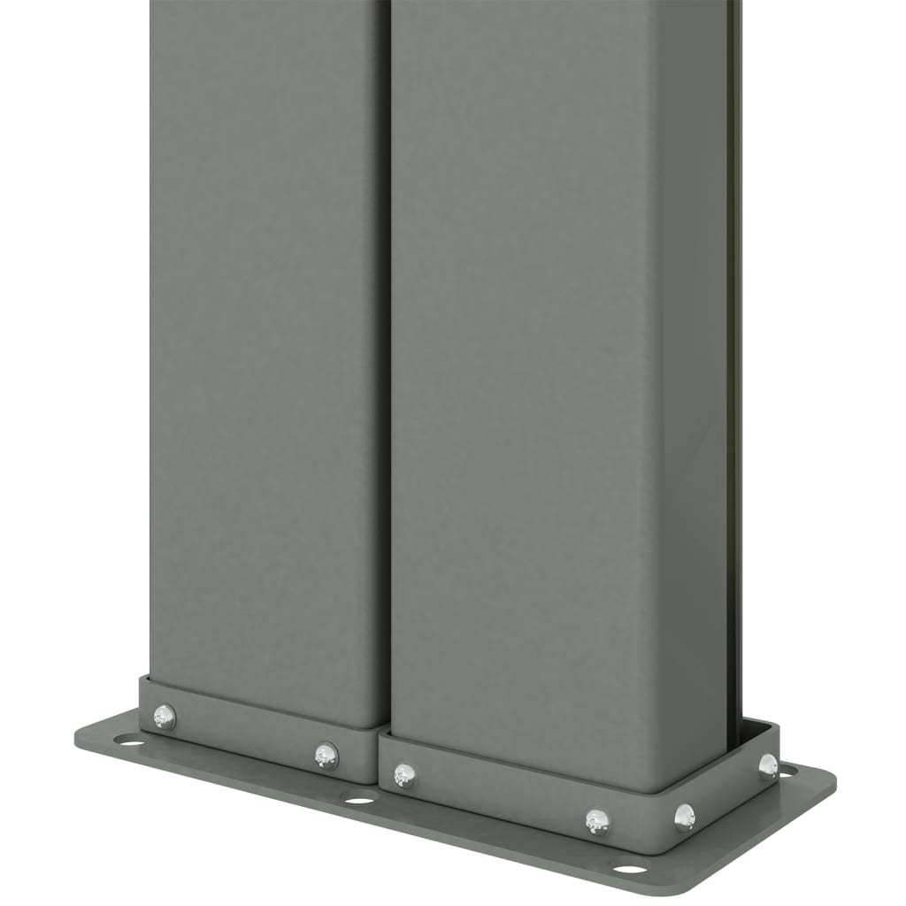 Uttrekkbar sidemarkise 140x1000 cm rød