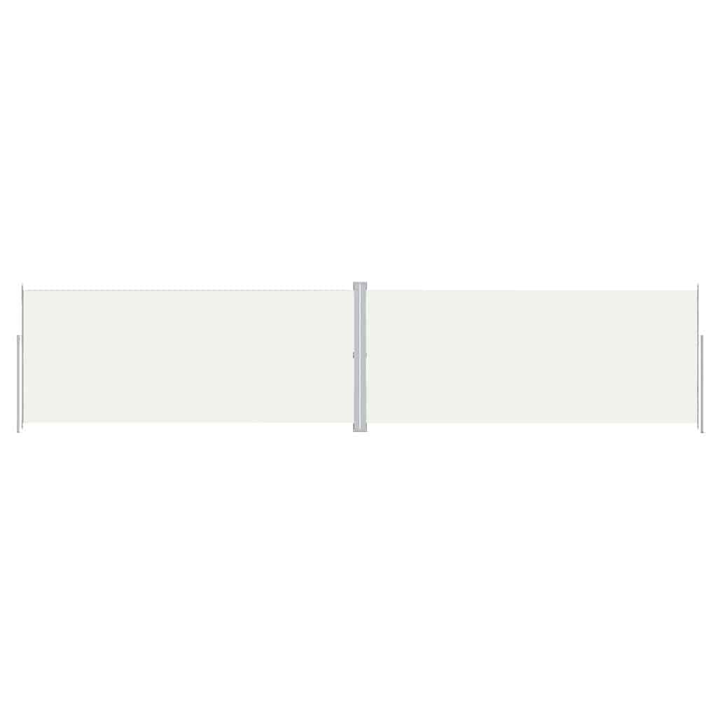 Uttrekkbar sidemarkise 220x1000 cm kremhvit