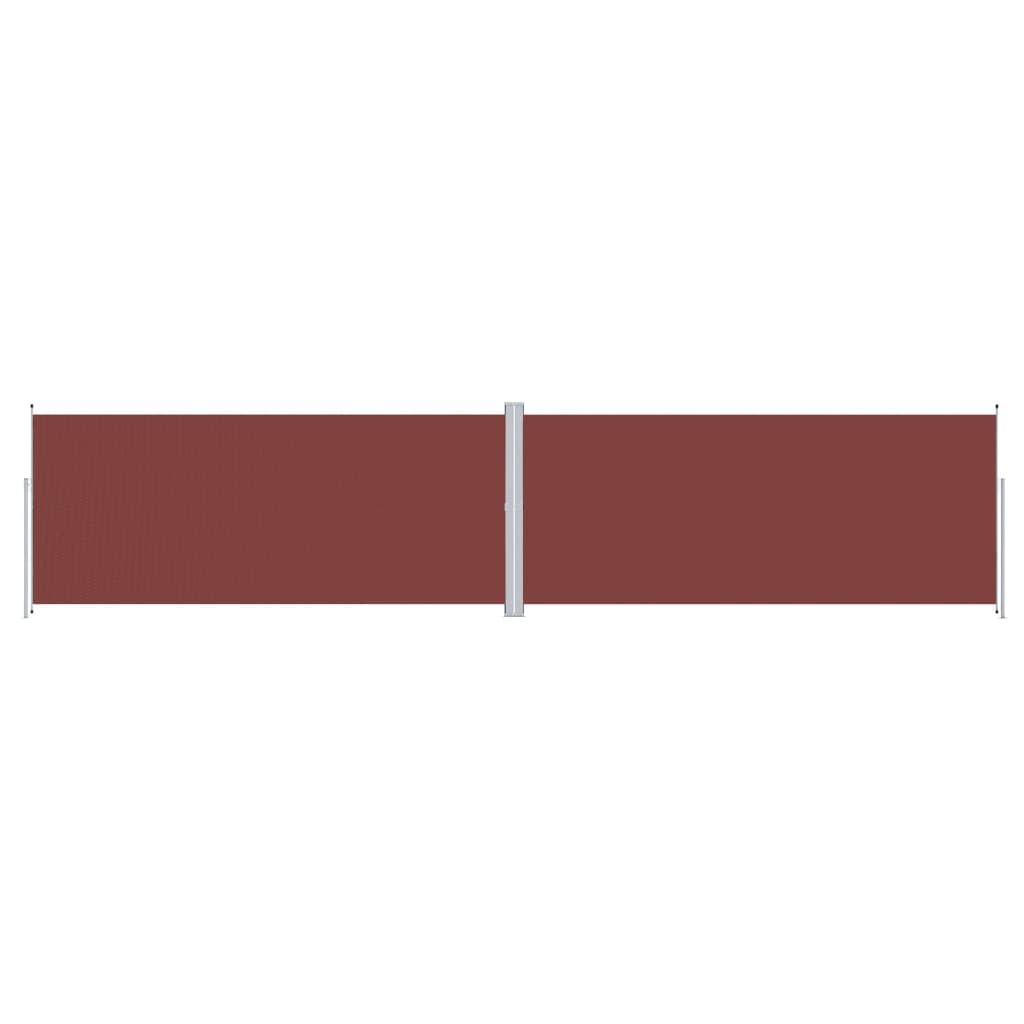 Uttrekkbar sidemarkise 220x1000 cm brun