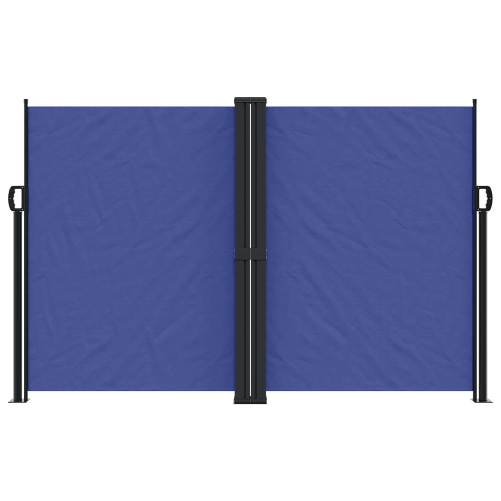 Uttrekkbar sidemarkise 160x1200 cm blå