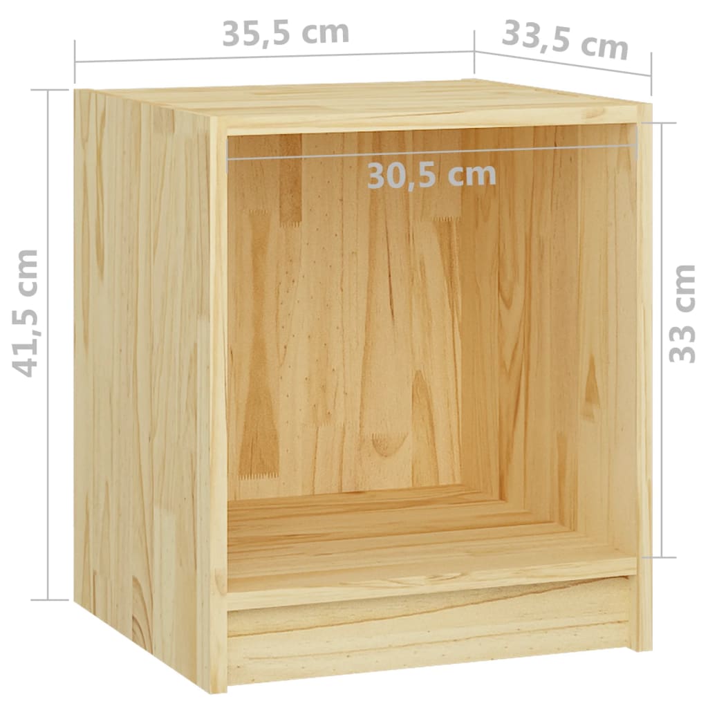 Nattbord 35,5x33,5x41,5 cm heltre furu