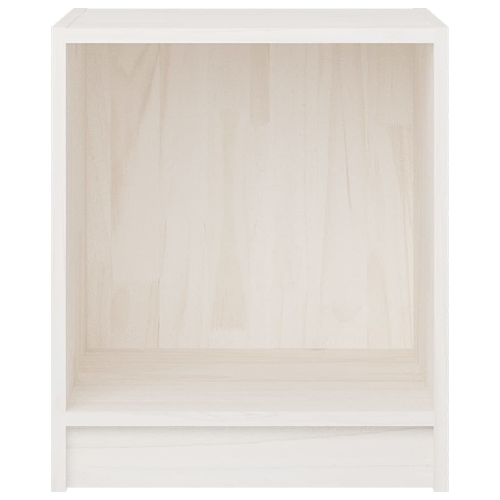 Nattbord 2 stk hvit 35,5x33,5x41,5 cm heltre furu