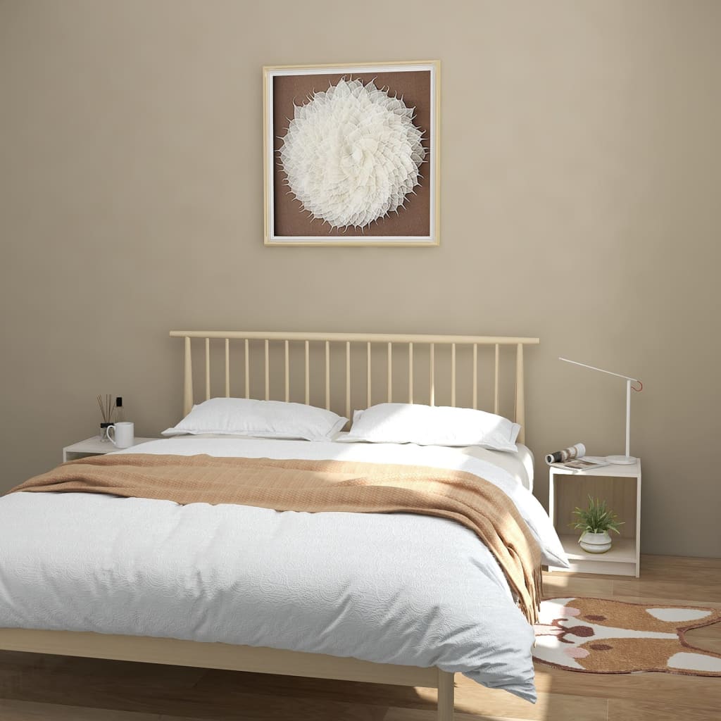 Nattbord 2 stk hvit 35,5x33,5x41,5 cm heltre furu