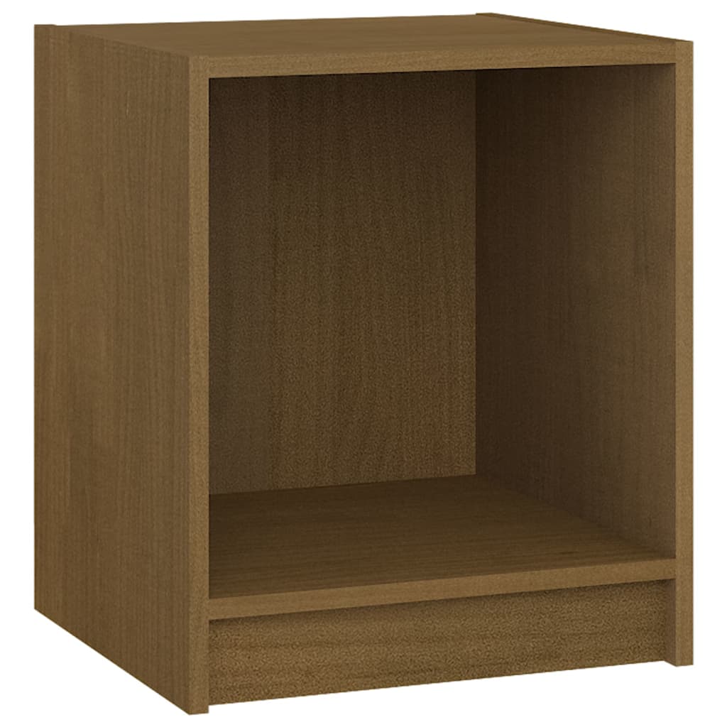Nattbord 2 stk 35,5x33,5x41,5 cm heltre furu honningbrun