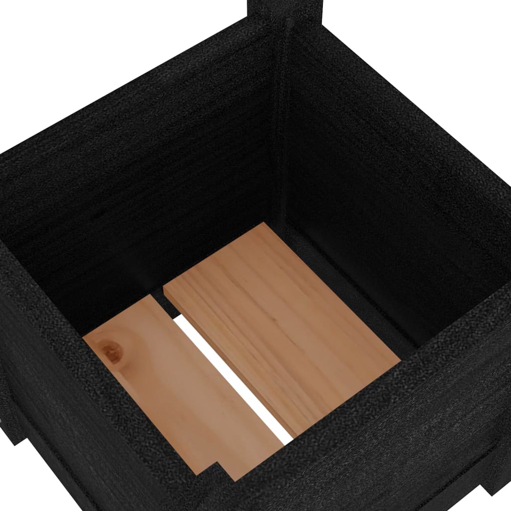 Plantekasse svart 31x31x31 cm heltre furu