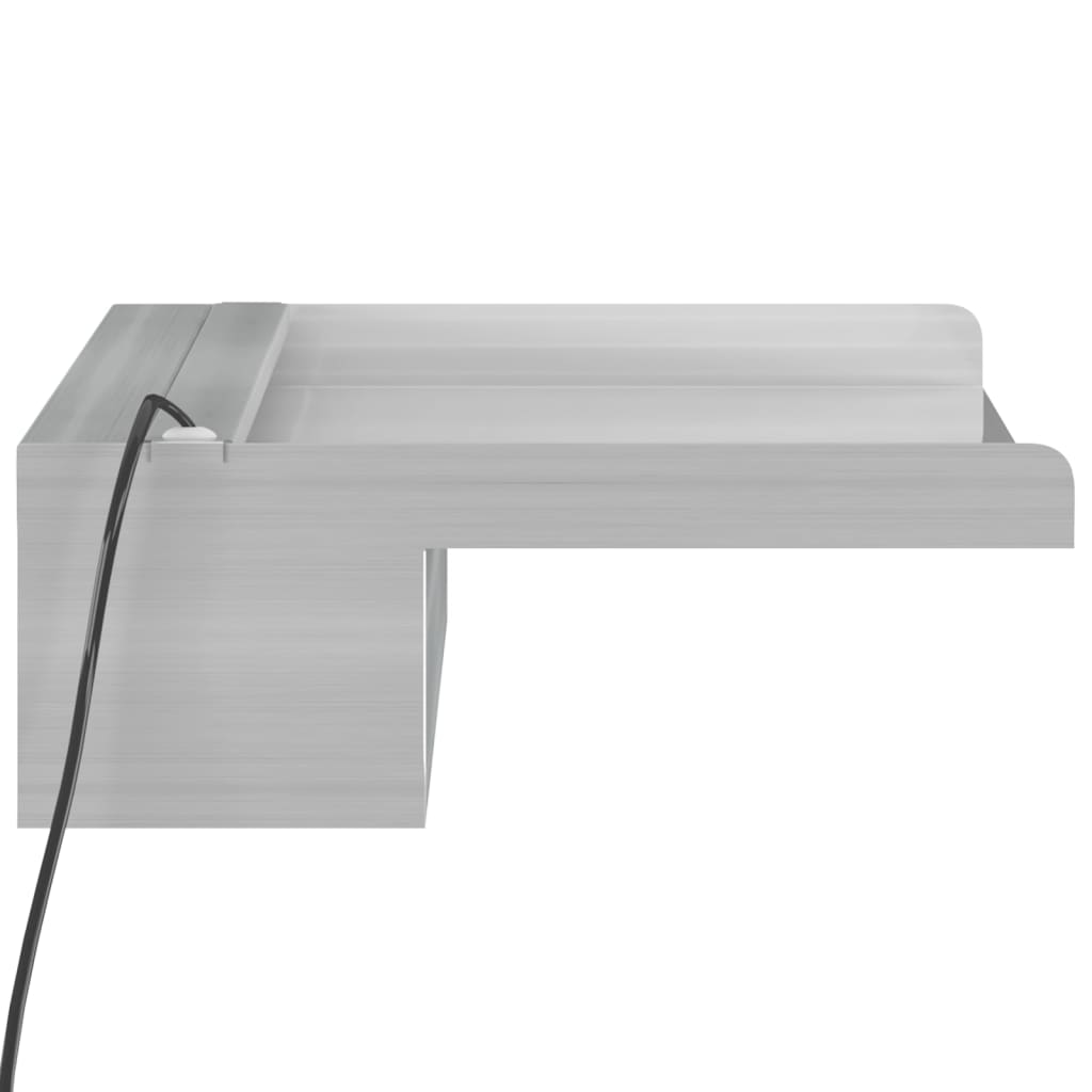 Vannfall med RGB LED rustfritt stål 45 cm
